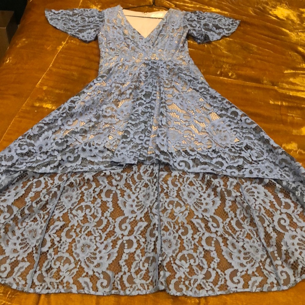 Anthropologie lace high-low dress